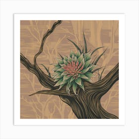 Succulents In A Tree Art Print