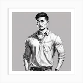 Asian Man Art Print