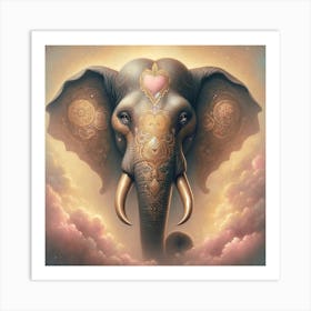 Elephant In The Clouds Art Print