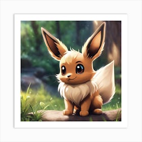 Cute Eevee 1 Art Print