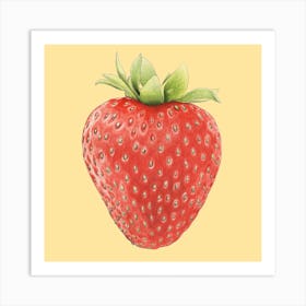 Summer Strawberry Square Art Print