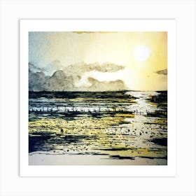 Sunset On The Beach Art Print