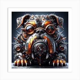 Steampunk Bulldog Art Print