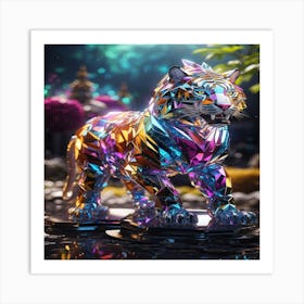  The Colorful Amazing  Tiger Art Print