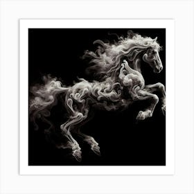 Smoke Horse Art Print