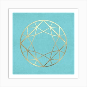 Geometry with golden lines 7 Art Print