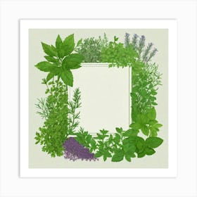 Herbs As A Frame (61) Art Print