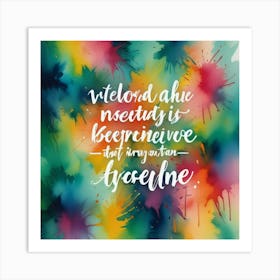 Watercolor Calligraphy Art Print