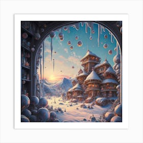 mountain village, 9 Art Print