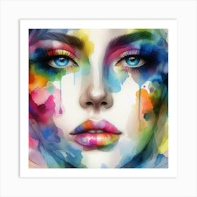 Watercolor Of A Woman 32 Art Print