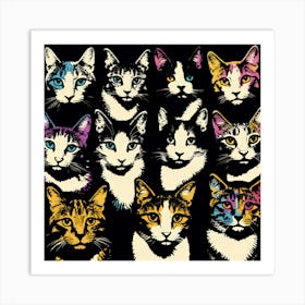 Pop Cats Art Print