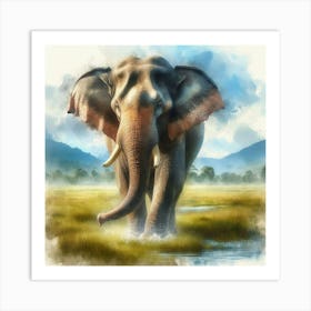 Elephant Painting 1 Art Print