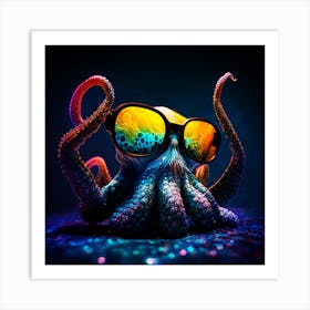 Disco Octopus Art Print