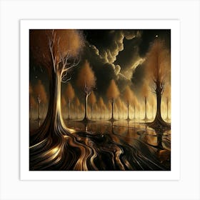 Trees In The Water 2 Art Print