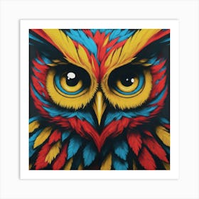 Colorful Owl 2 Art Print