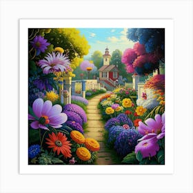 Garden Path 1 Art Print