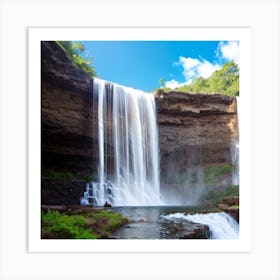 Waterfalls - Waterfall Stock Videos & Royalty-Free Footage Art Print