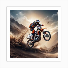 Dirt Bike Rider Art Print