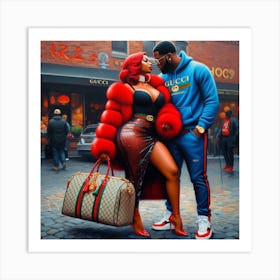 Gucci Couple Art Print