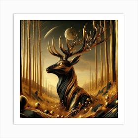 Deer In The Forest 2 Art Print