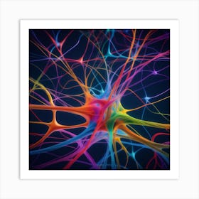 Colorful Neuron 4 Art Print