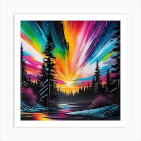 Sunset Painting Art Print