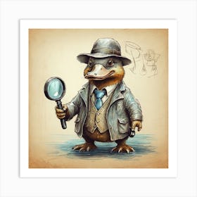 Detective Duck 16 Art Print