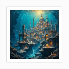 Underwater City 1 Art Print