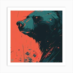 Bear Head 1 Art Print