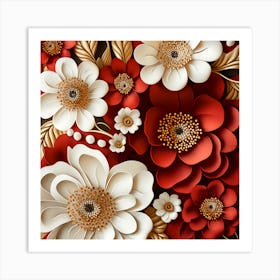 Paper Flowers 4 Art Print