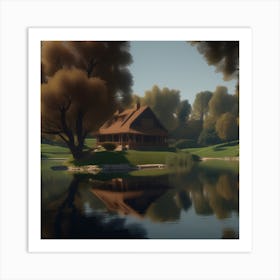 House On The Lake Art Print