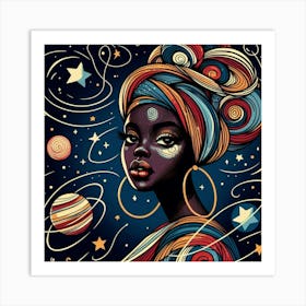 Cassilune Celestial Portrait Art Print