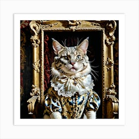 Cat In A Dress Art Print