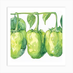 Green Peppers Art Print