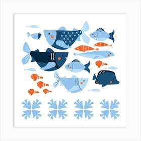 Fish Wall Decals Art Print