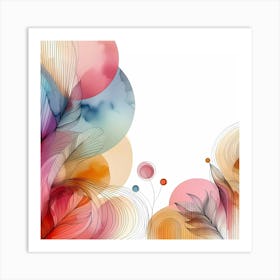 Abstract Floral Background 3 Art Print