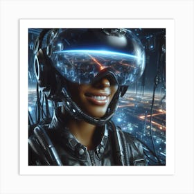 Futuristic Woman 46 Art Print