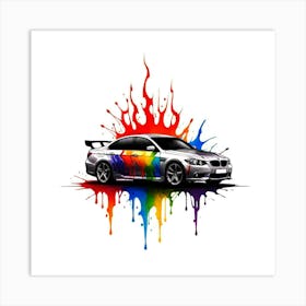 Rainbow Car 1 Art Print