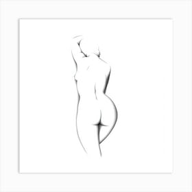 Nude Figure Drawing artwork adult mature drawing sketch Art Print