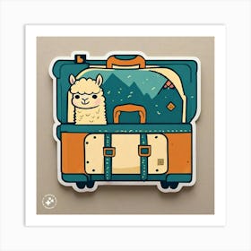 Alpaca suitcase #2 Art Print