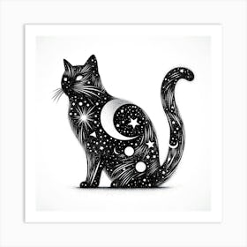 Creative Feline Cat Artwork 55 Art Print