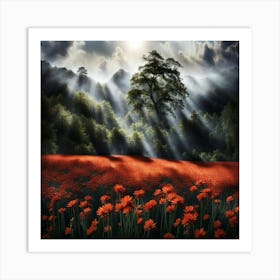 Red Poppy Field Art Print