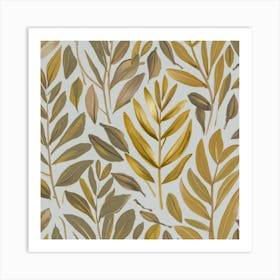 Gold Leaves Art Print