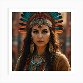 Beautiful Aztec Woman Art Print