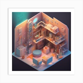 Isometric House Art Print