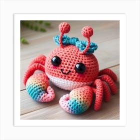 Amigurumi, crab Art Print