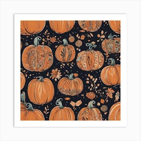 Pumpkins Pumpkin Painting Inspo ( Bohemian Design ) 1 Art Print