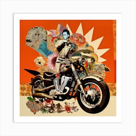 'The Sun And The Motorcycle' Art Print