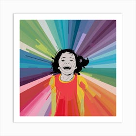 Rainbow Rays Art Print