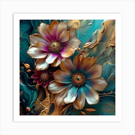 Abstract Flowers 5 Art Print